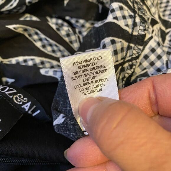 Y2K Dress Sz 6/S Black White Whimsigoth Key Hole Halter Midi Leafy Hippie Party - Picture 5 of 11